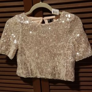 Sequin Crop Top